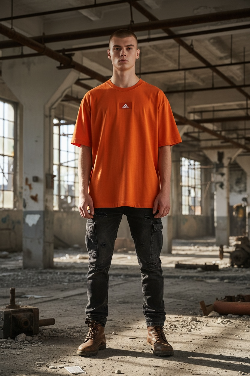 Orange Adidas T-shirt